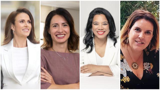 Laura Parra, CISO global de Cellnex; Irene Hernández, CEO de Gataca, Eduvigis Ortiz, presidenta de Women4Cyber Spain; y Eva Moya, directora de Ciberseguridad de Atos Iberia.