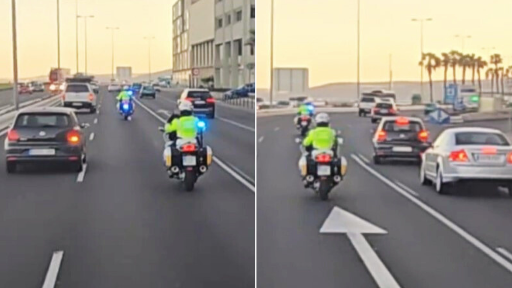 Vídeo del adelantamiento viral a dos motoristas de la Guardia Civil.