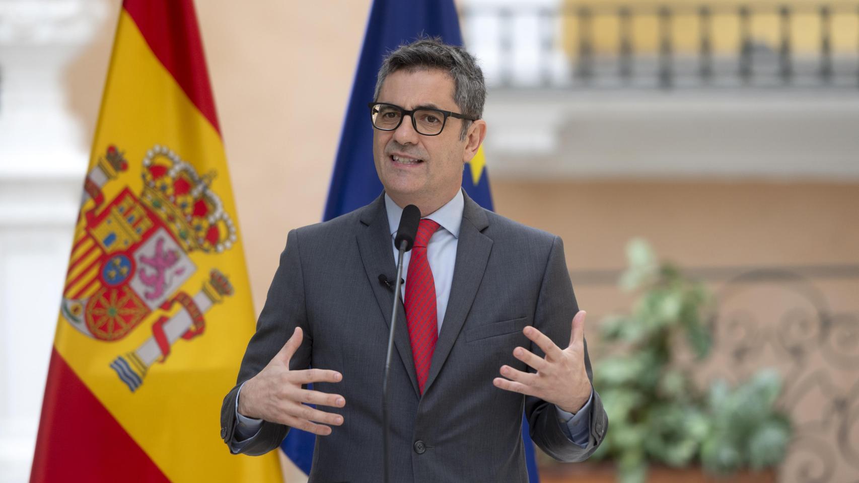 El ministro de la Presidencia, Justicia y Relaciones con las Cortes, Félix Bolaños.