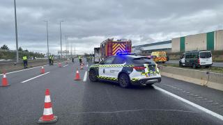 La Guardia Civil de Tráfico en la A-2.