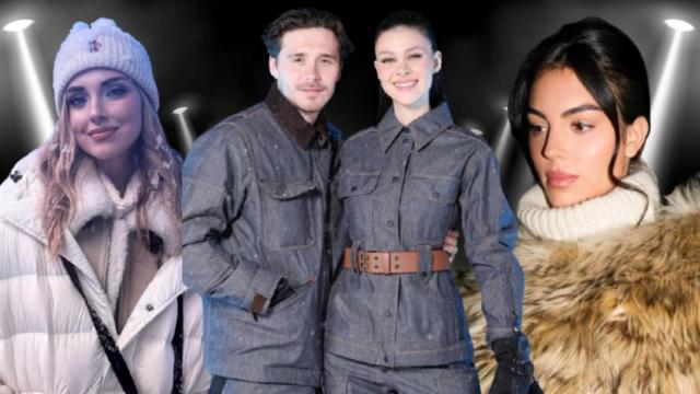 Chiara Ferragni, Brookly Beckham y Nicola Petz y Georgina Rodríguez, en un montaje de EL ESPAÑOL.