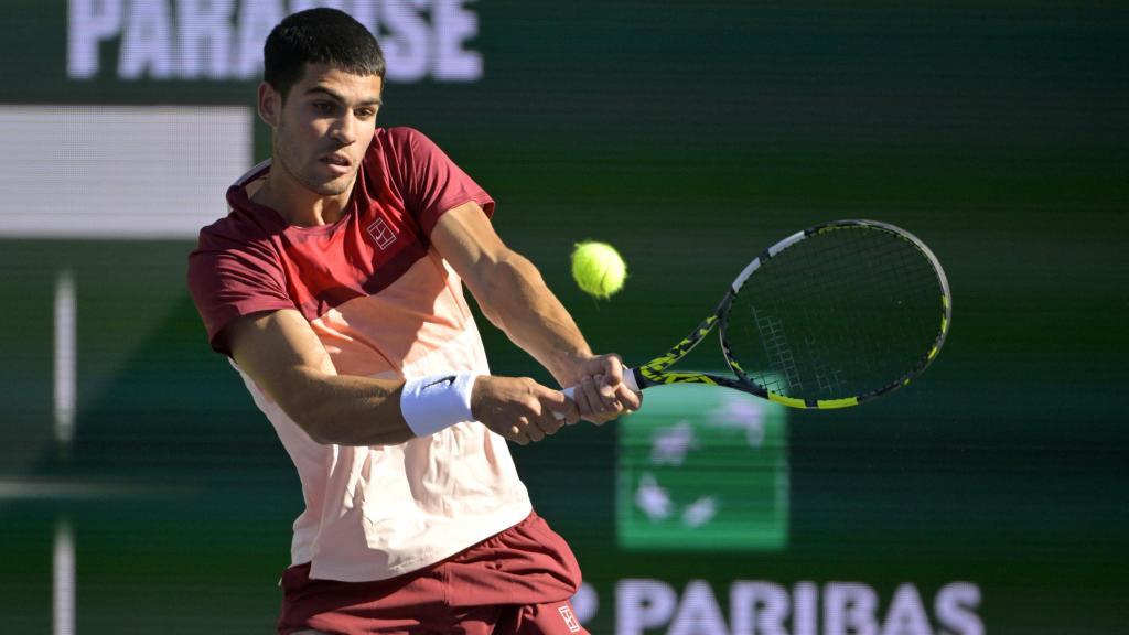 Carlos Alcaraz, durante el Masters 1.000 de Indian Wells.