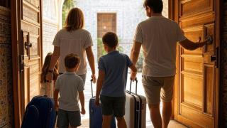 Familia de turistas.