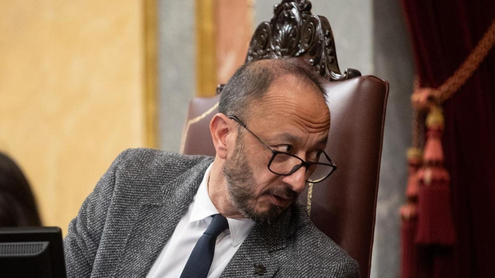 El  vicepresidente primero del Congreso, Alfonso Rodríguez Gómez de Celis, este jueves en el Pleno.