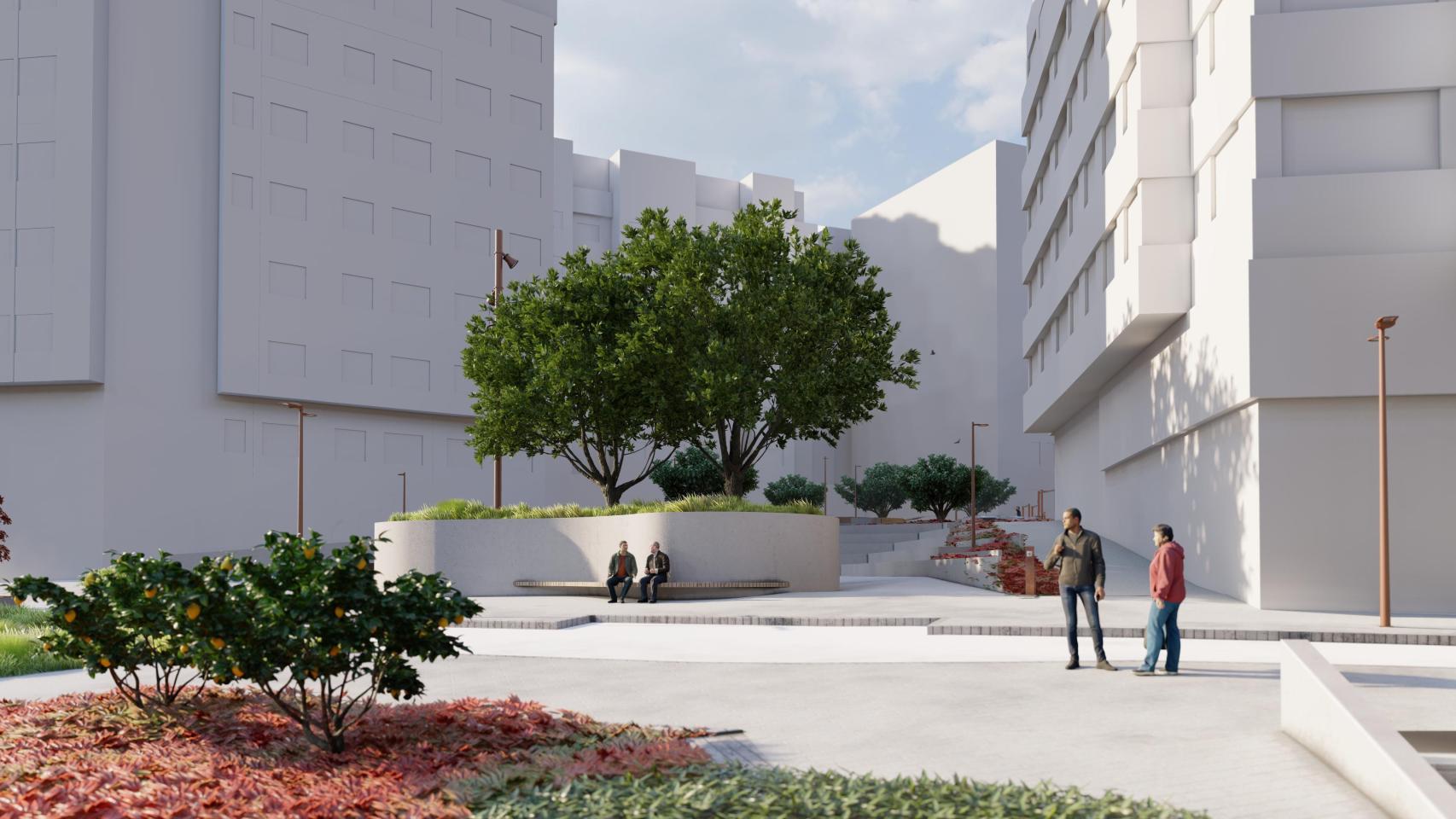 Presentado en el Castrillón de A Coruña el nuevo proyecto para la plaza José María Hernansáez