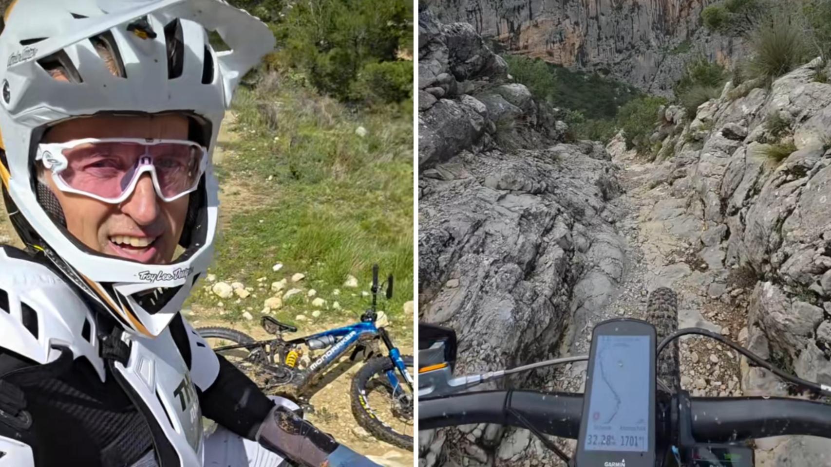 Jesús Calleja mostrando su ruta ciclista por Alicante.