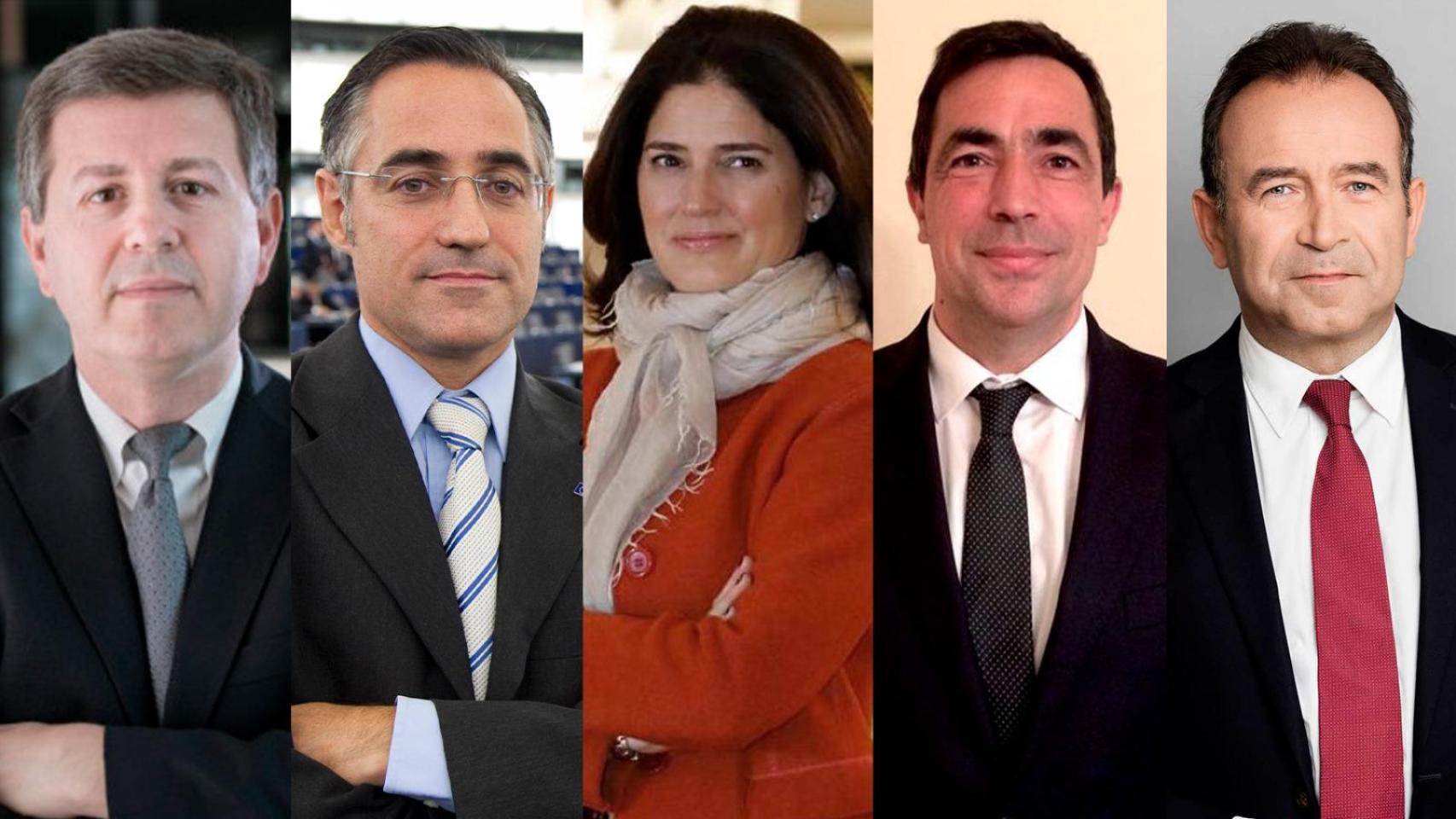 Eduard Gràcia (Renfe), Ramon Tremosa (Aena), Elena Massot (Enagas), Pere Soler (CNMC) y Miquel Calçada (RTVE).