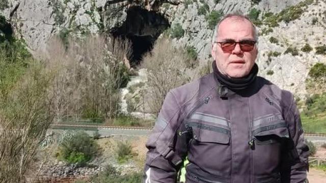 Imagen de Ignacio Cánovas, el motorista arrastrado por la corriente en Málaga.