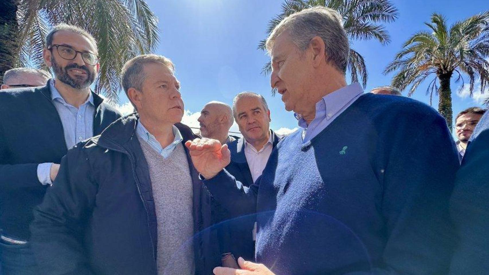 Emiliano García-Page y Alberto Núñez Feijóo han coincidido este domingo en Talavera de la Reina.