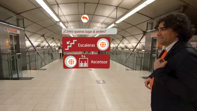 Simulación para prepararse para un viaje en metro.