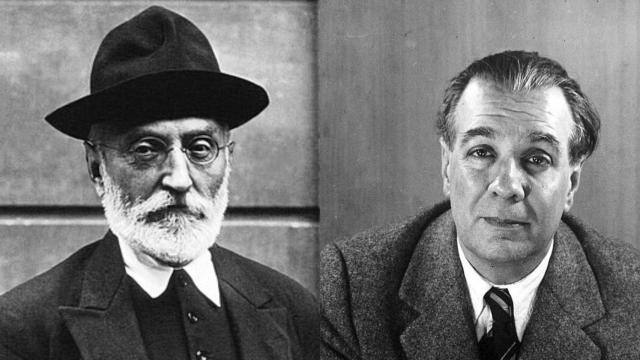 Miguel de Unamuno (izquierda) y Jorge Luis Borges (derecha)