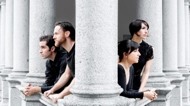 De izquierda a derecha, Manuel Moya, Alfredo Noval, Irene Serrano y Rebeca Matellán en 'Los dos hidalgos de Verona'. Foto: CNTC