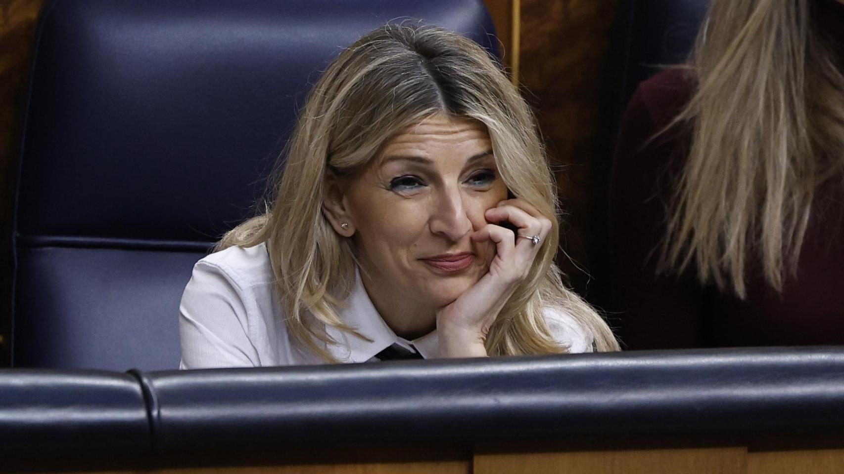 La vicepresidenta segunda del Gobierno y ministra de Trabajo, Yolanda Díaz, la semana pasada en el Congreso.