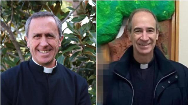 El padre Jesús María Delgado, antiguo director del Colegio Highlands El Encinar de La Moraleja y Marcelino d.A.