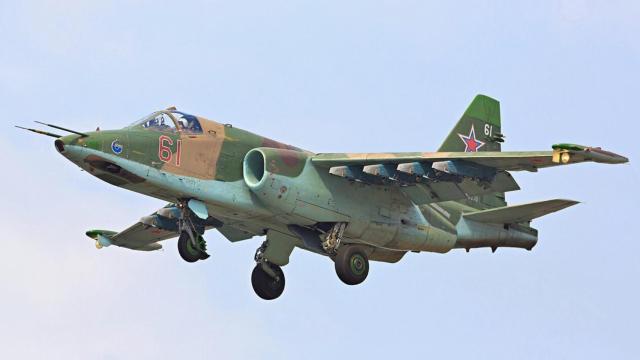 Sukhoi Su-25 de la Fuerza Aérea de Rusia.