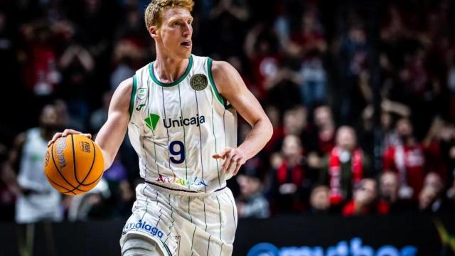 Alberto Díaz durante el Rytas Vilnius vs. Unicaja de la BCL