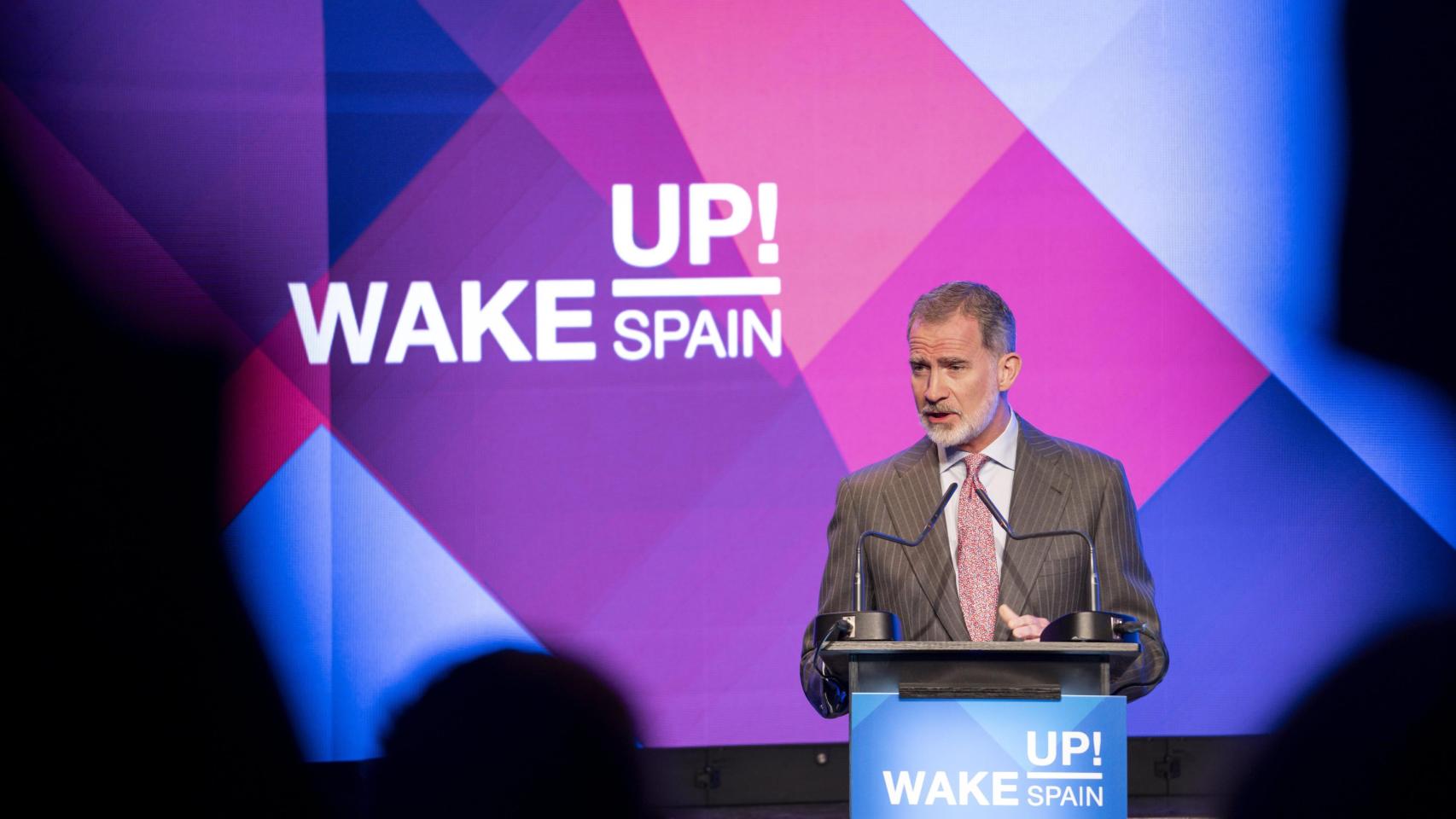 El rey. Felipe VI durante la inauguración de la IV edición de Wake Up, Spain! en abril de 2024.