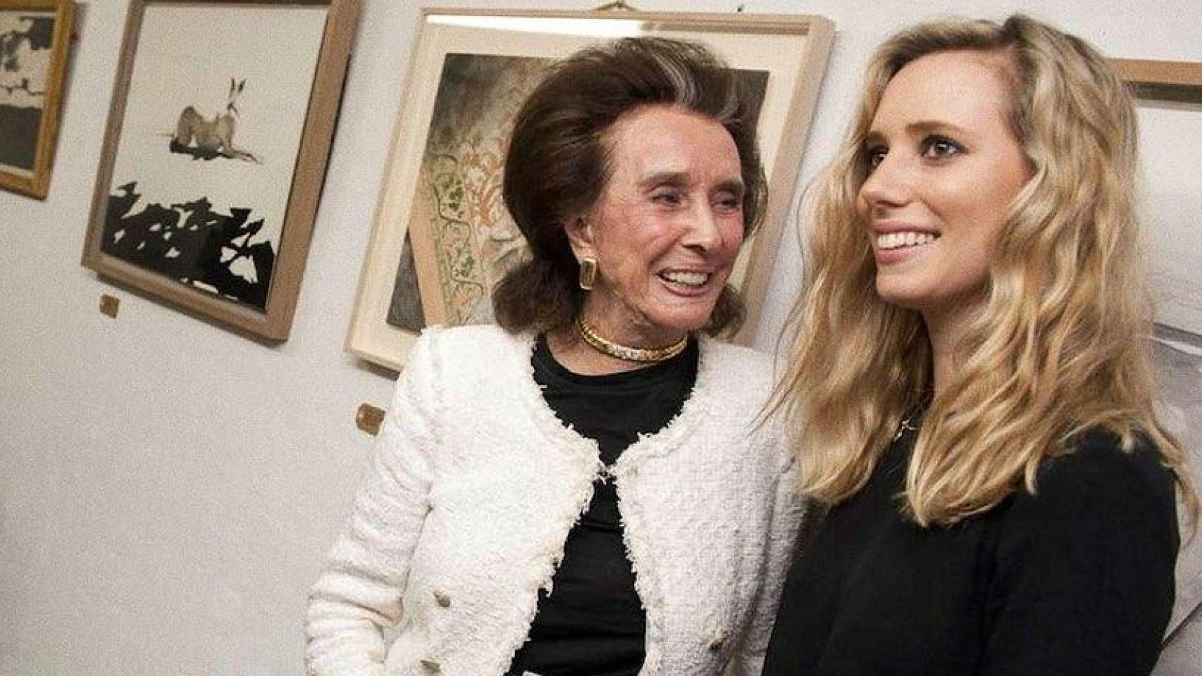 Aline Griffith y Lulu Figueroa, madre e hija del conde de Romanones.