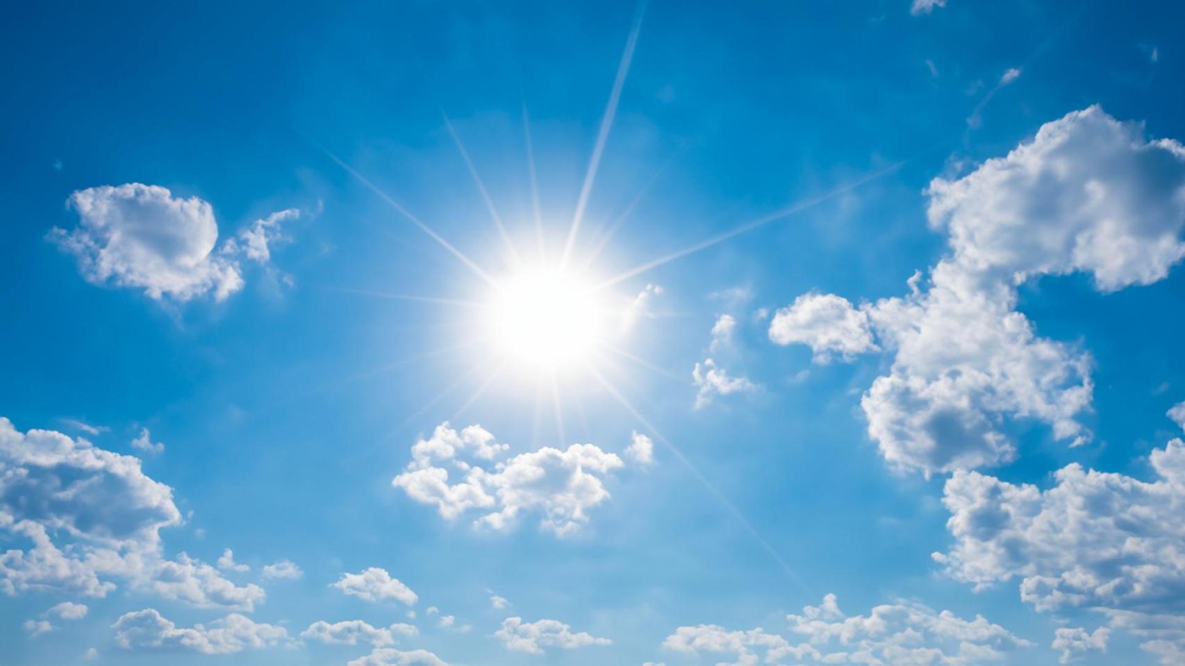 Imagen de archivo de un sol resplandeciente