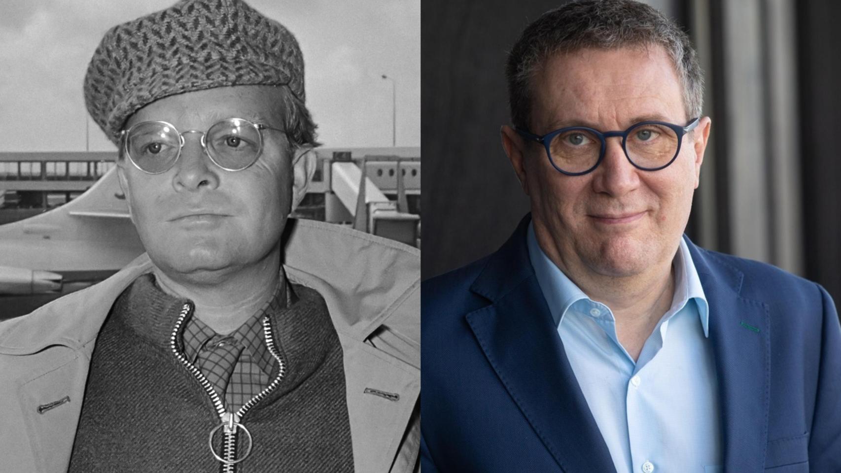 Truman Capote, autor de 'A sangre fría' y Luisgé Martín, autor de 'El odio'. Foto: Wikimedia Commons / David Zorrakino / Europa Press.