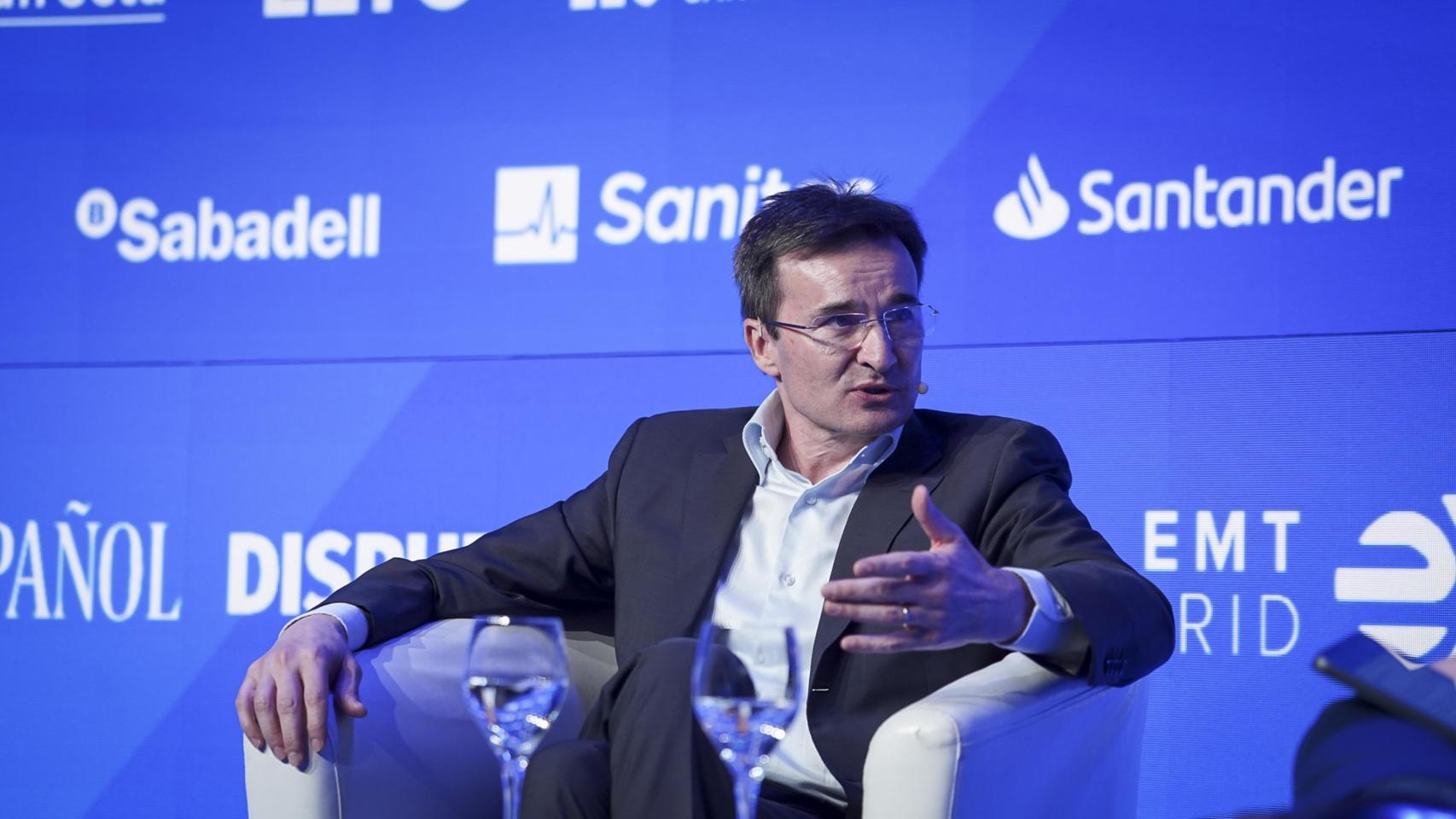 Marco Sansavini, presidente de Iberia, durante su intervención en el V Foro Económico Español Wake Up, Spain!, organizado por EL ESPAÑOL, Invertia y Disruptores.
