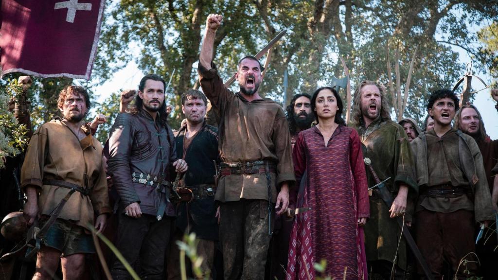 En el centro, Claes Bang y Golshifteh Farahani. Foto: Beta Cinema