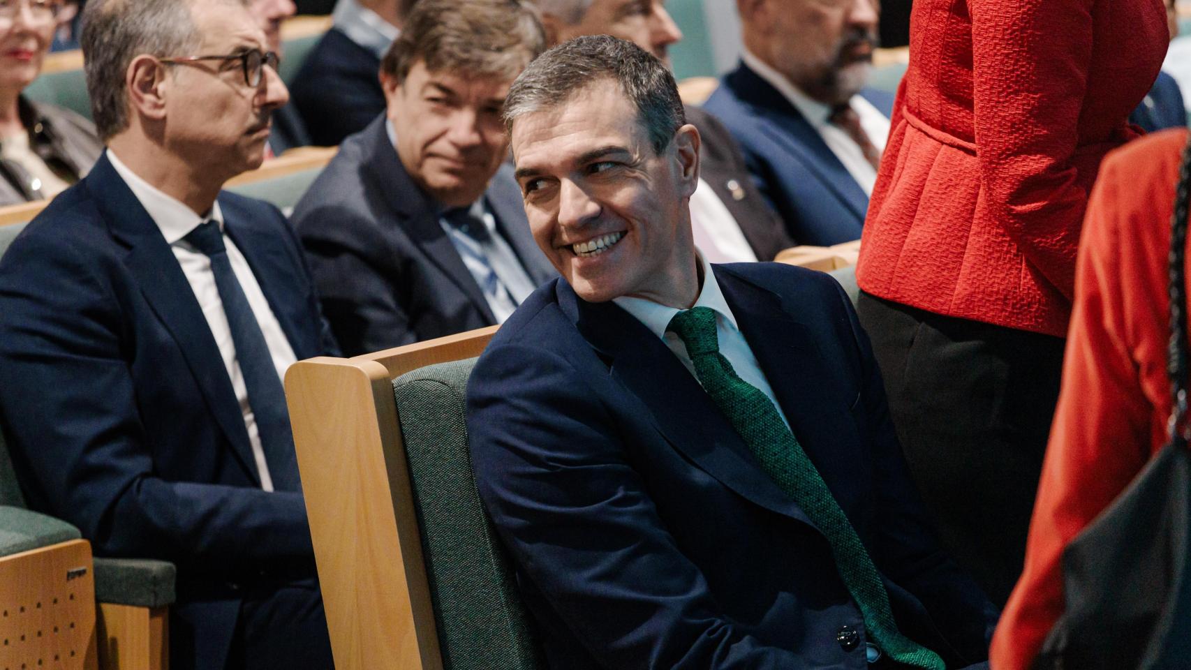 Pedro Sánchez, durante el acto 'En defensa de una universidad de calidad, clave para el ascensor social', ayer en Madrid.