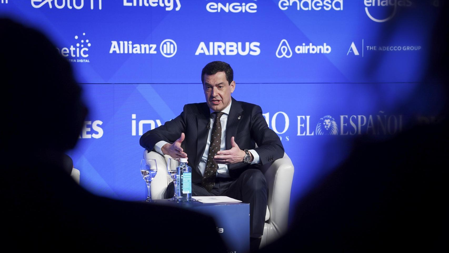 Juanma Moreno, durante su intervención en el Wake Up Spain de EL ESPAÑOL.