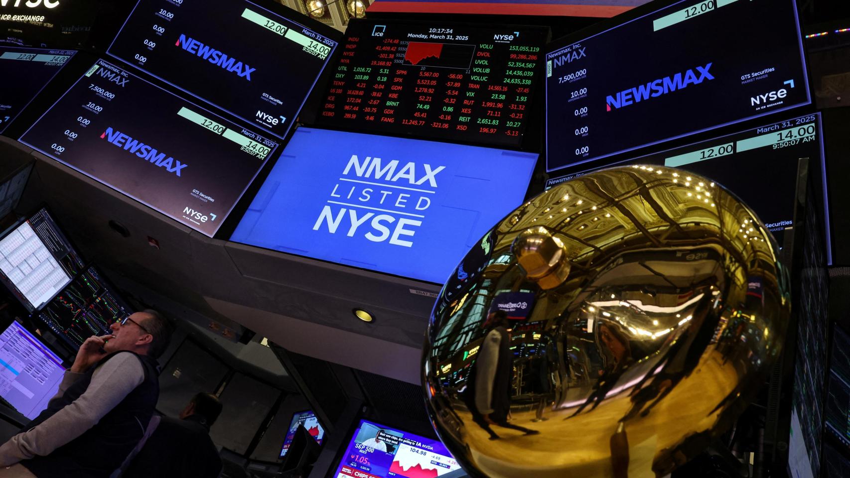 Interior del edificio de la Bolsa de Nueva York.