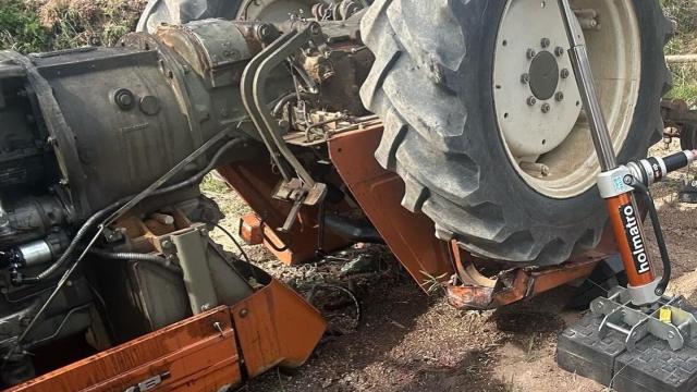 Imagen del tractor siniestrado.