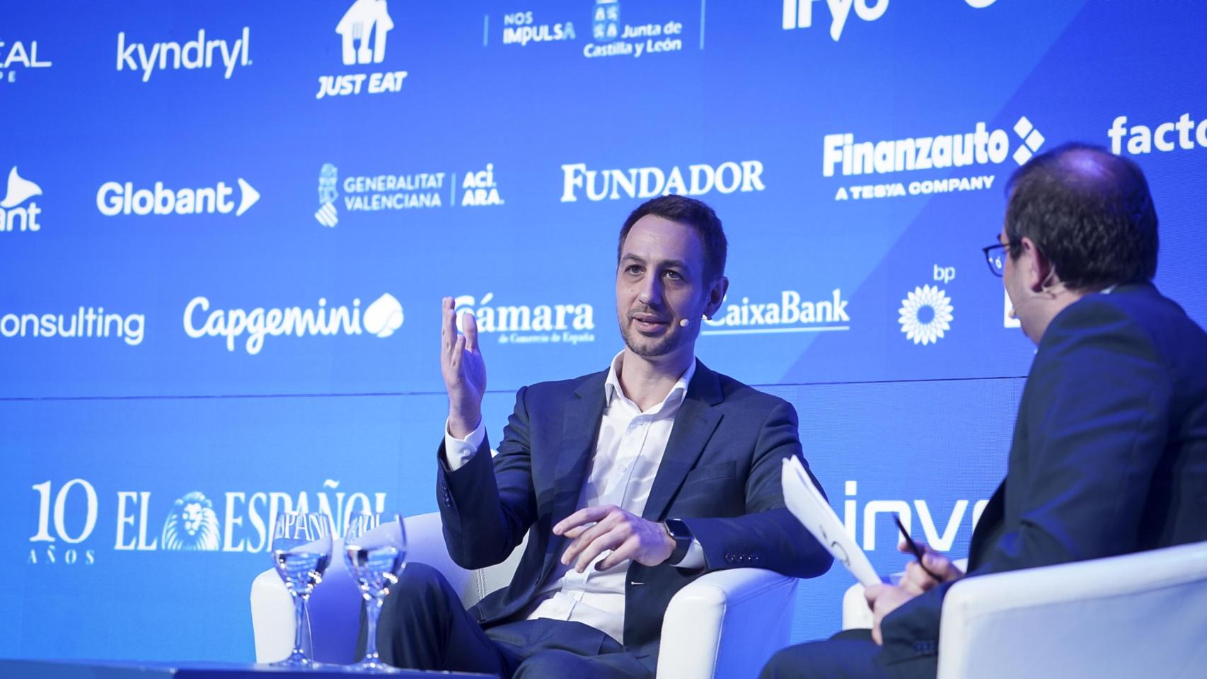 Jaime Rodríguez de Santiago, director general de Airbnb, durante su intervención en el V Foro Económico Español Wake Up, Spain!, organizado por EL ESPAÑOL, Invertia y Disruptores.