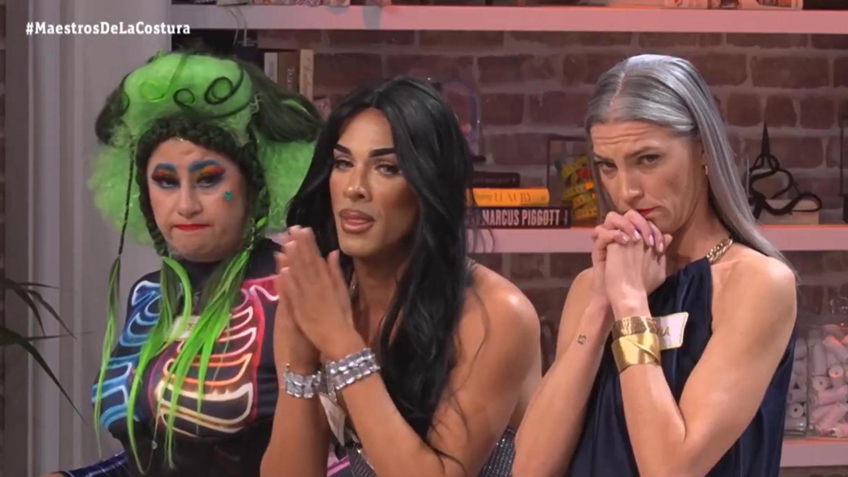 La Terremoto, Carmen Farala y Laura Sánchez en 'Maestros de la costura Celebrity'.