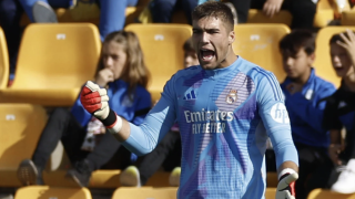 Fran González, durante un partido con el RM Castilla
