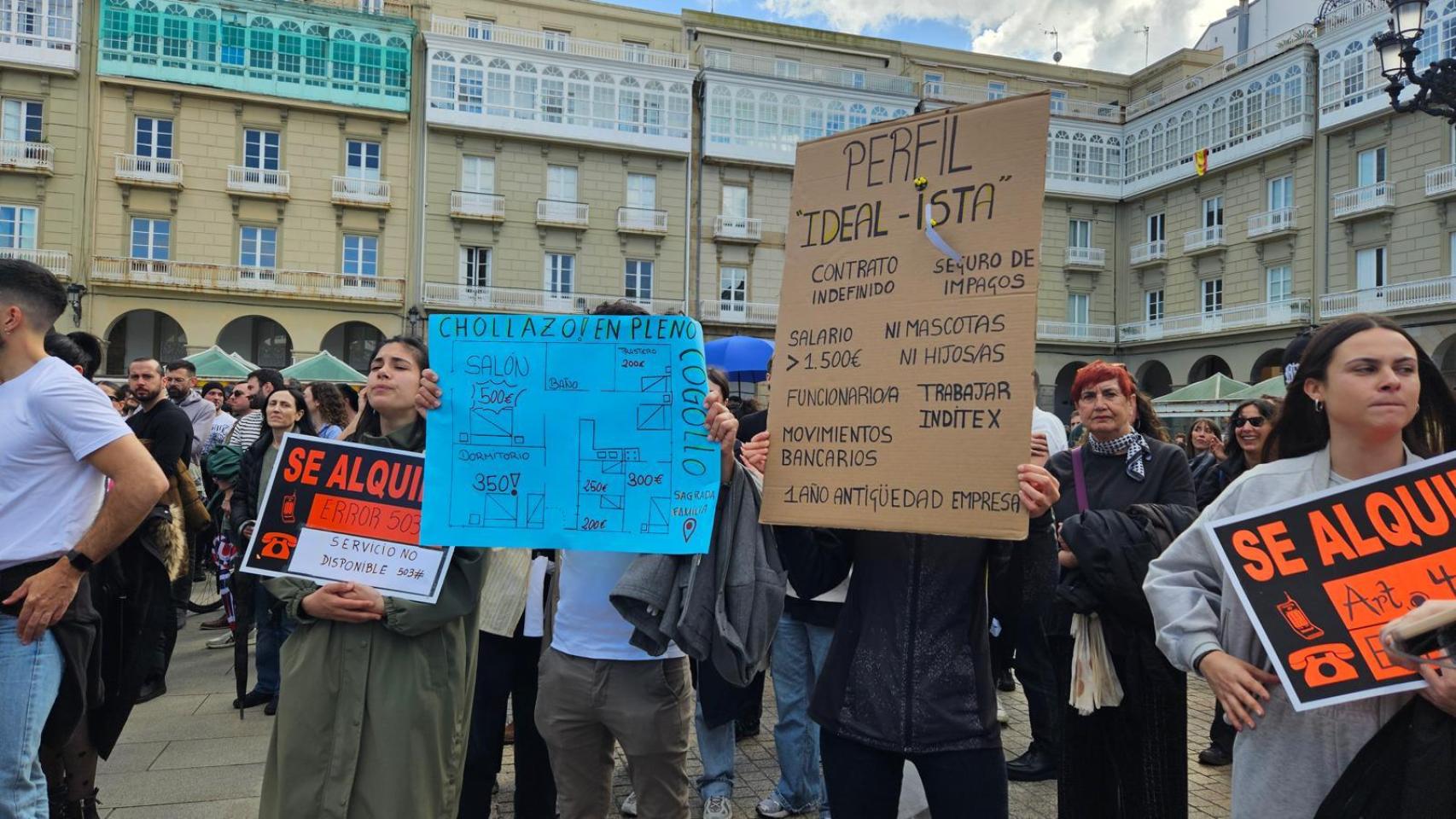 Manifestación por una vivienda digna en A Coruña