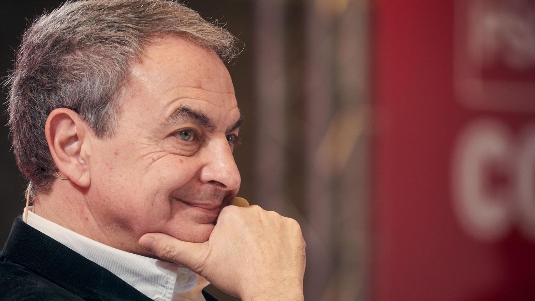 El expresidente José Luis Rodríguez Zapatero, el pasado 21 de marzo durante Congreso Regional del PSOE de Navarra.