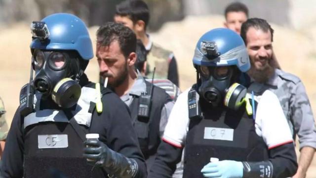 Miembros de la Organización para la Prohibición de las Armas Químicas (OPAQ) en una imagen de archivo.