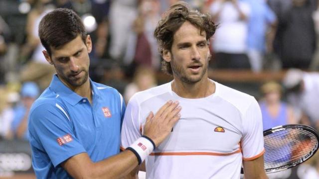 Novak Djokovic y Feliciano López, en una imagen de archivo tras un duelo entre ellos