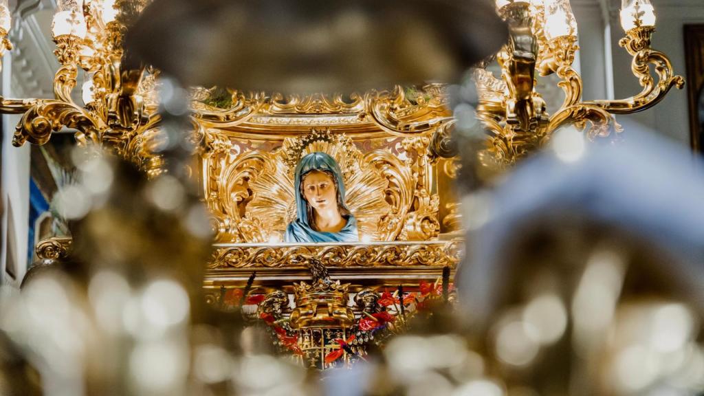 Detalle de uno de los pasos de Semana Santa de Madrid.