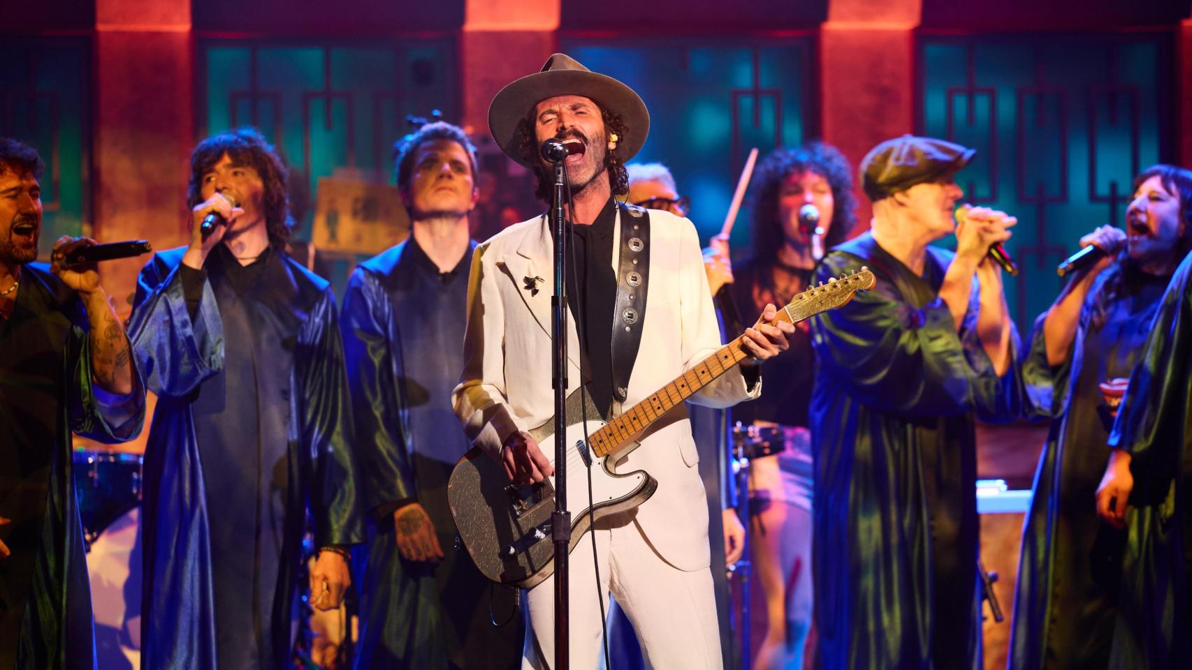 Leiva, en su actuación de este lunes en 'La Revuelta'.