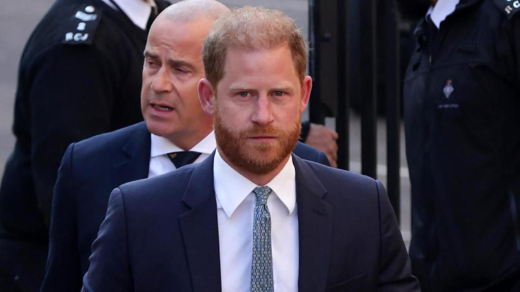 Príncipe Harry en su llegada al Reino Unido este 8 de abril de 2025.