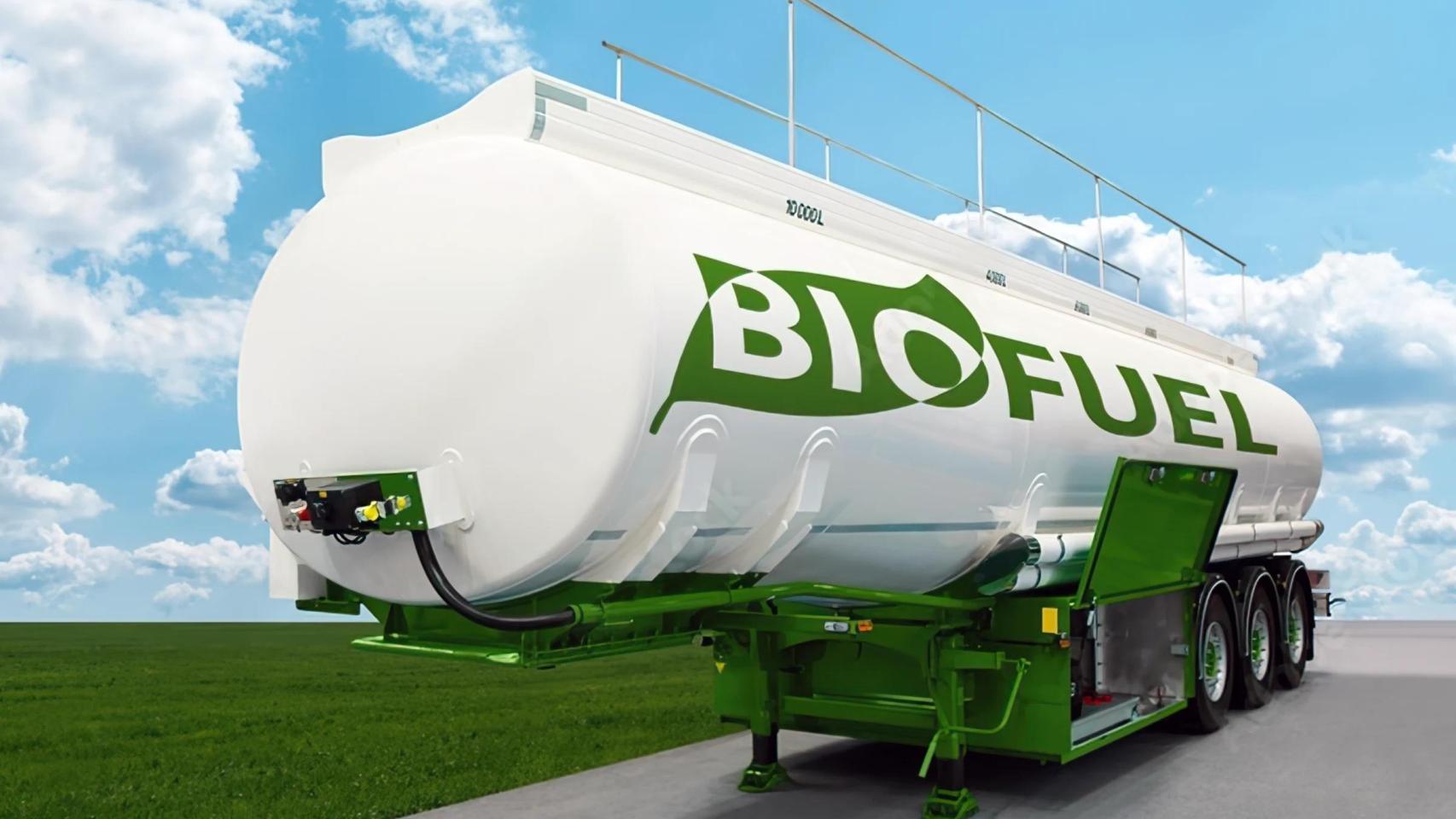 Camión con biocombustible.