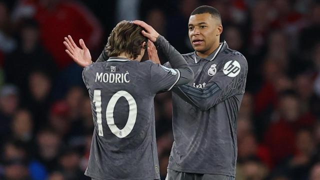 Modric y Mbappé, en el Emirates Stadium.