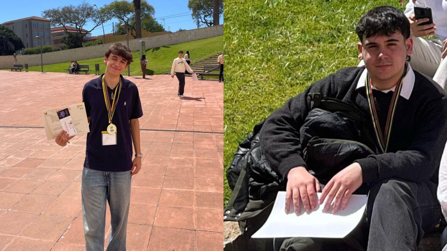 Los dos ganadores madrileños de la XX Olimpiada Española de Biología: Diego Ortiz (izquierda) y Marcos Camacho (derecha).