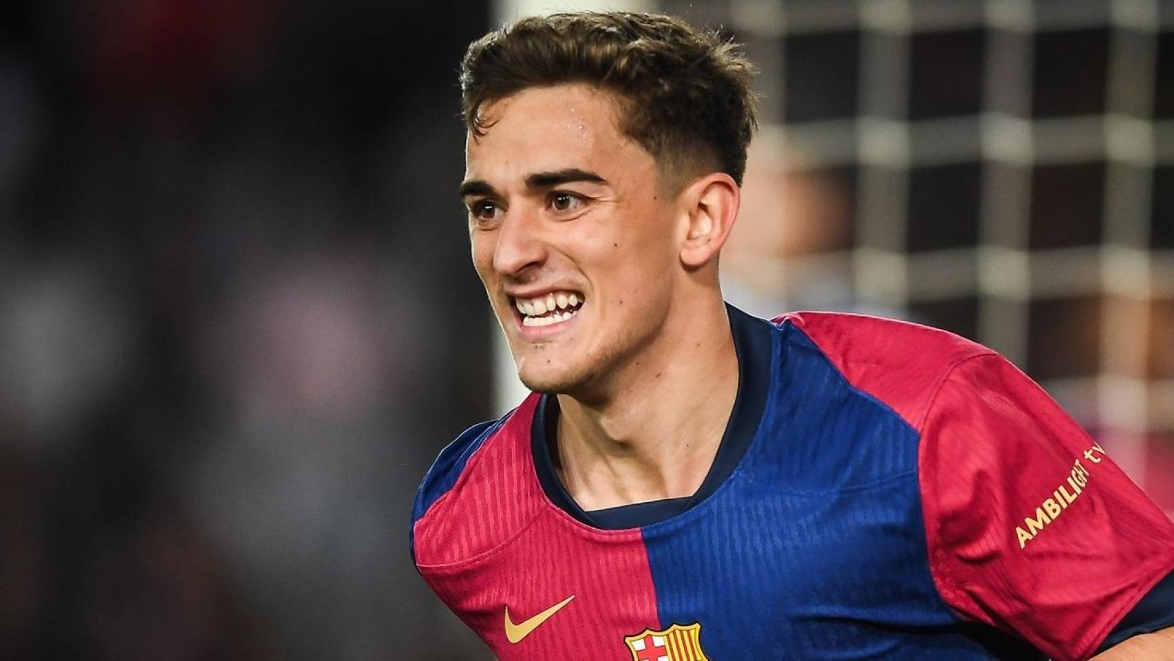 Gavi celebra un gol con el FC Barcelona