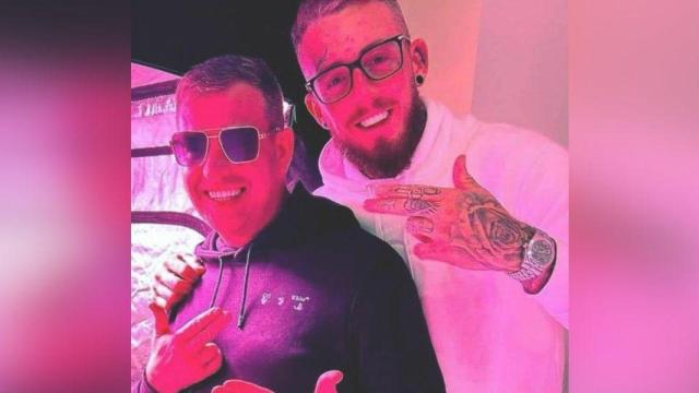 John George, izquierda, y el sospechoso Jonny Smyth (derecha).