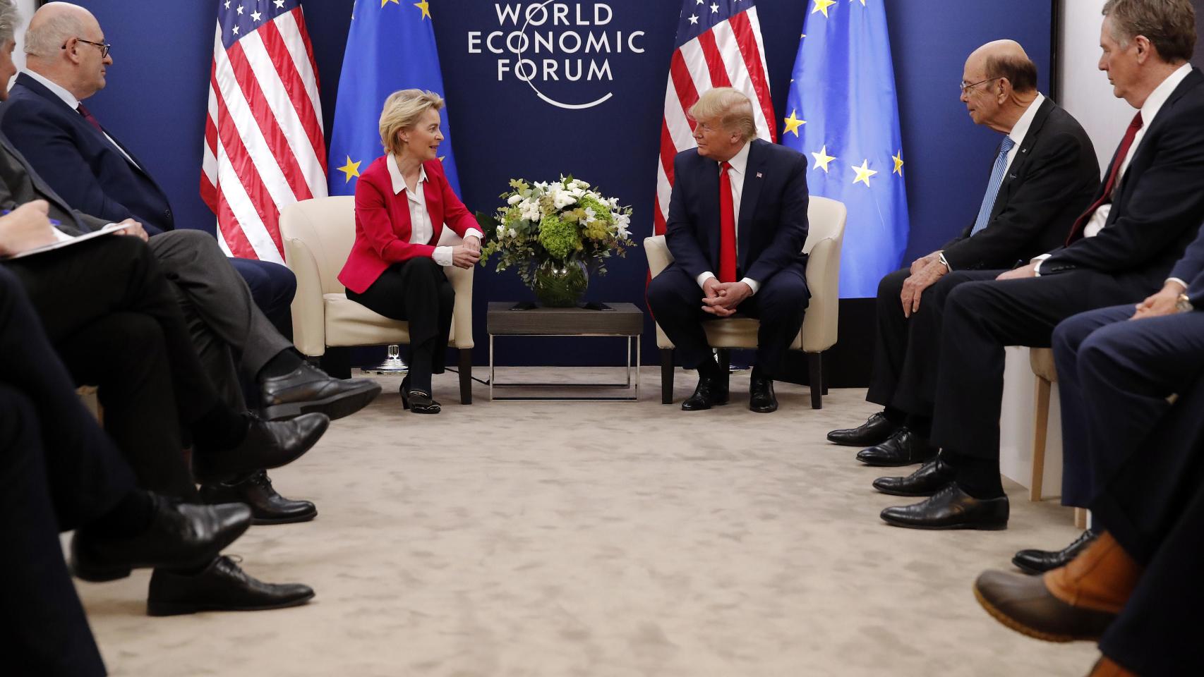 Ursula von de Leyen y Donald Trump sólo se han visto en persona una vez: en enero de 2020, al final del primer mandato del magnate inmobiliario, en el foro de Davos