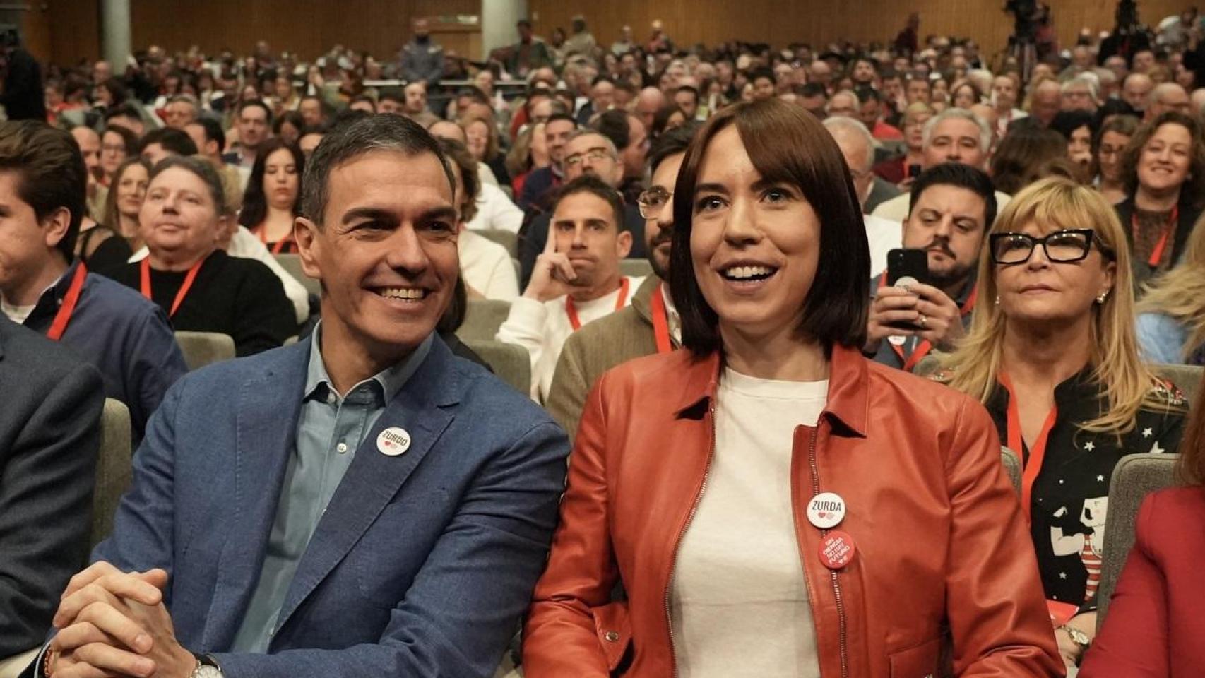 Diana Morant y Pedro Sánchez en una fotografía de archivo en el congreso del PSPV.