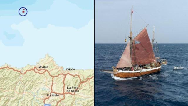 Un helicóptero de Guardacostas de Galicia rescata a seis pasajeros de un velero en Asturias