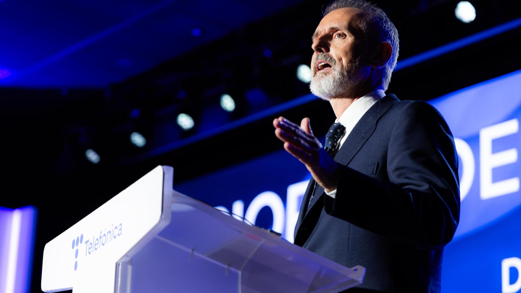 Marc Murtra, presidente de Telefónica, durante la junta de accionistas de 2025.