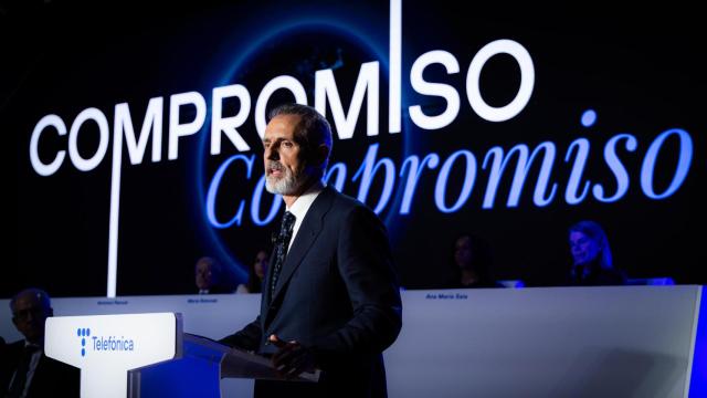 Marc Murtra, presidente de Telefónica, en la junta general de accionistas de 2025.